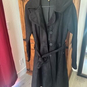 Elegant Black Women's swing Coat